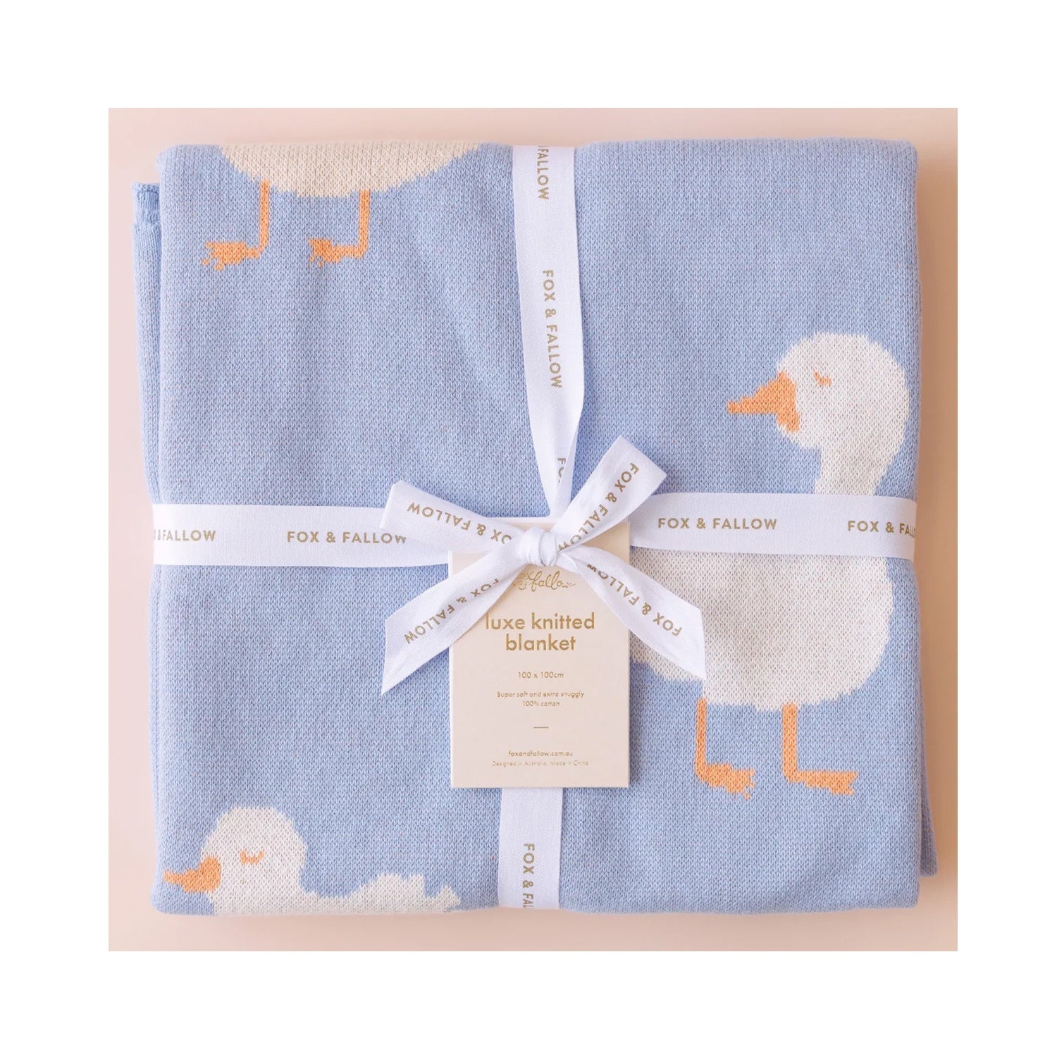 Baby Blanket Blue Ducks