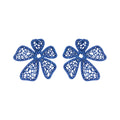 Earring Della Woven - Cobalt