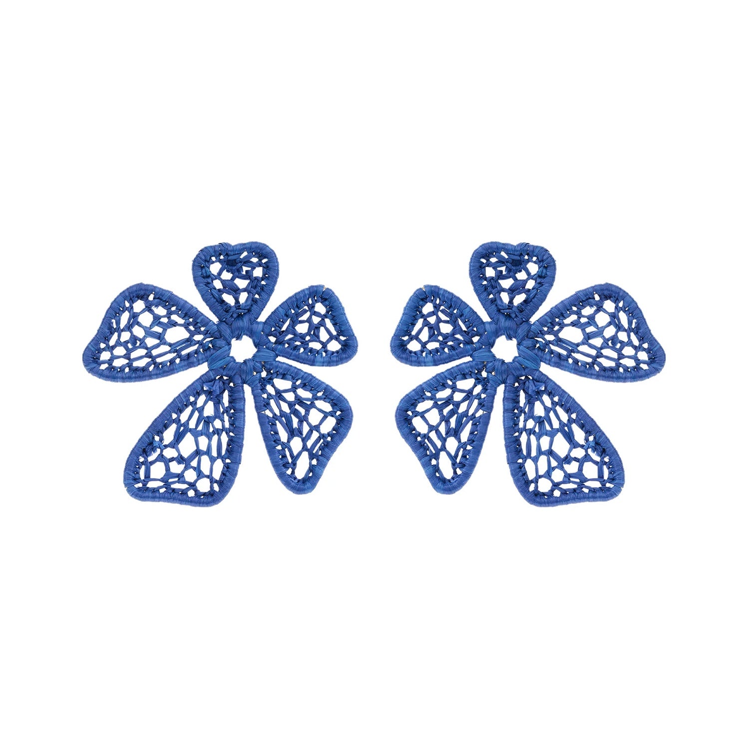 Earring Della Woven - Cobalt