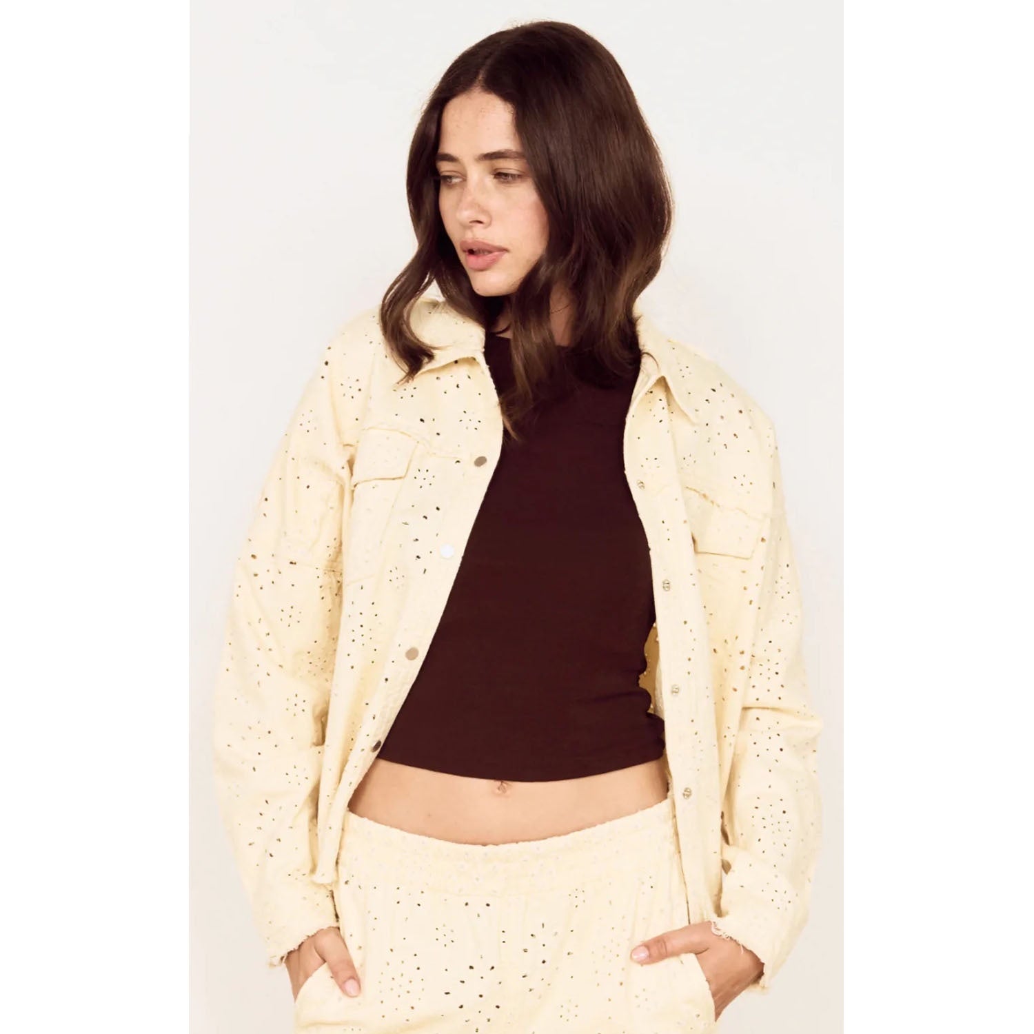 Jacket Denim - Abrea Broderie