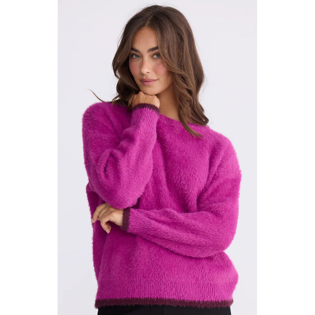 Knit Orbit - Hot Pink W Chocolate