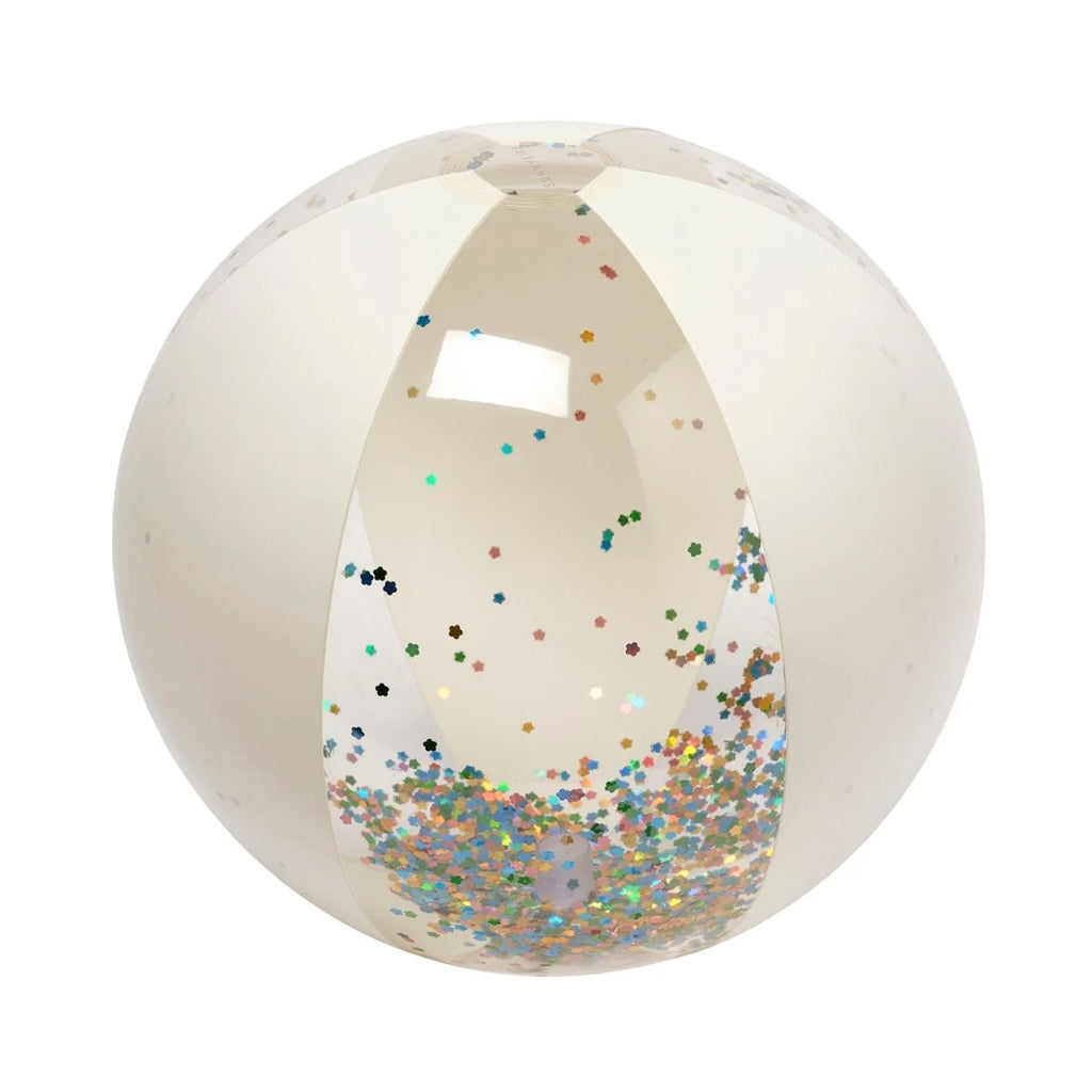 Inflatable Beach Ball Cotton Candy Glitter