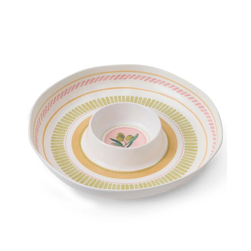 Platter Chip & Dip Melamine Fiesta