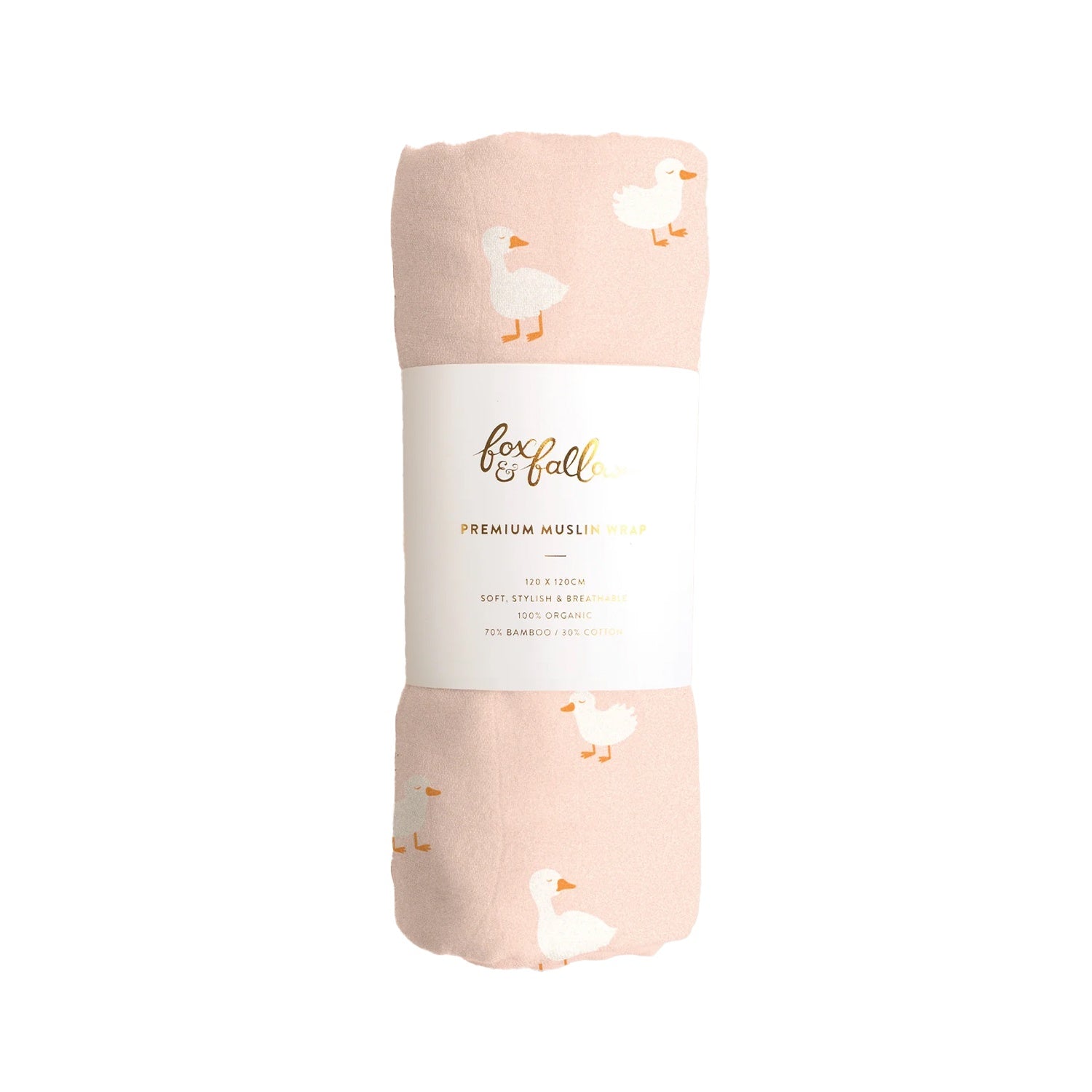 Swaddle Organic Muslim Wrap - Pink Ducks