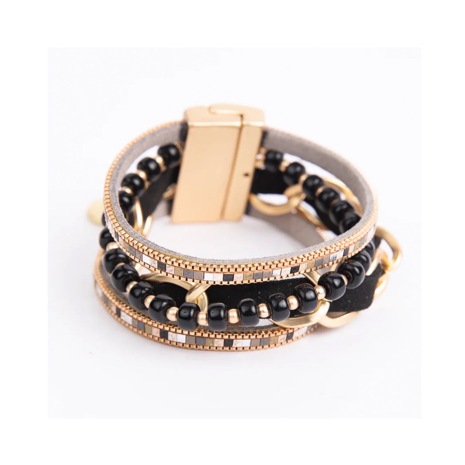 Bracelet Rover Stretch - Black White