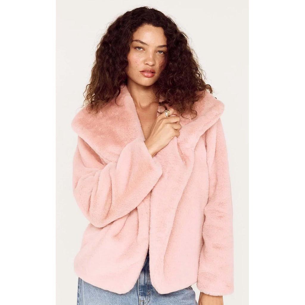 Coat Sigrid Faux Fur - Dusty Pink