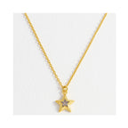 Necklace Blue Star - Gold Plated