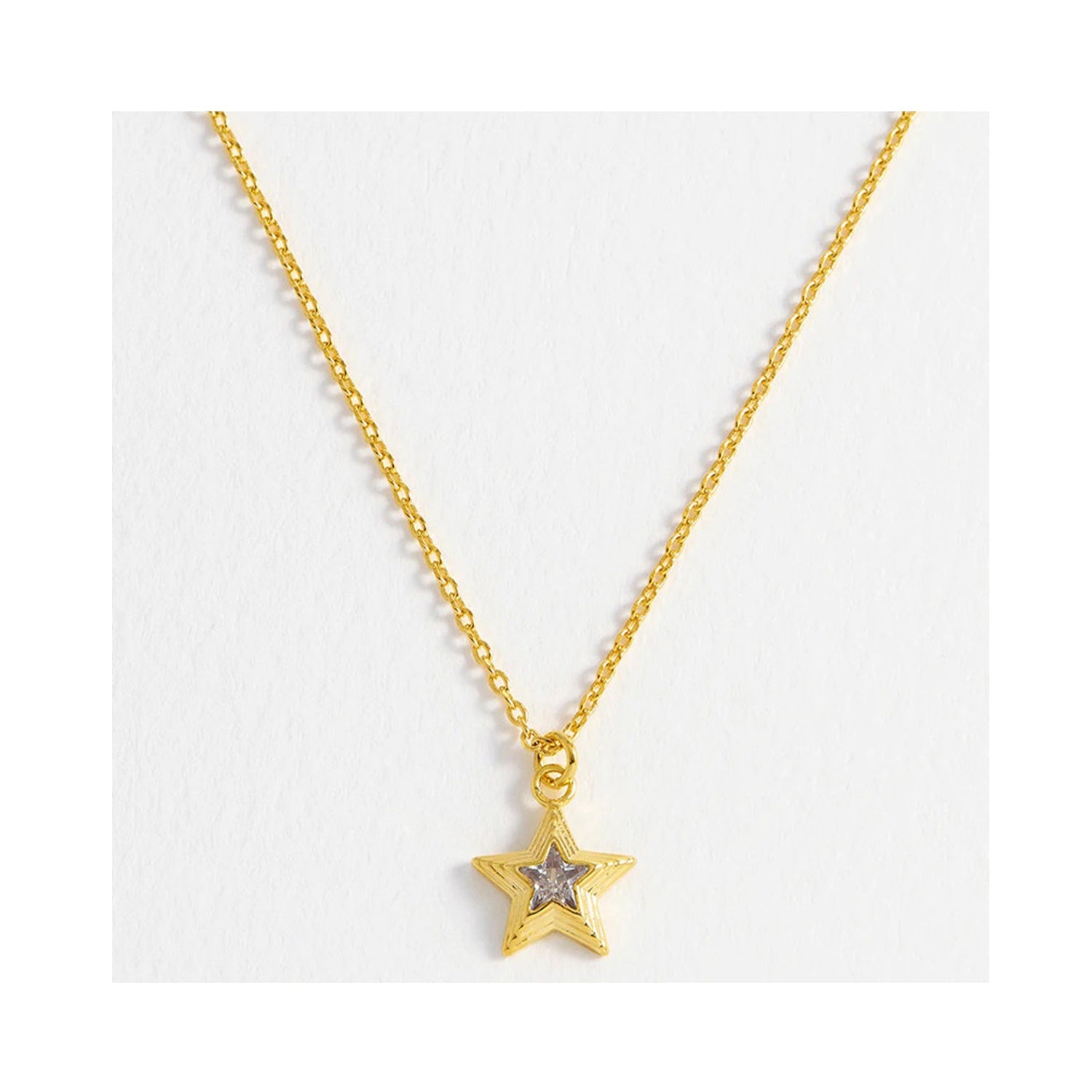 Necklace Blue Star - Gold Plated