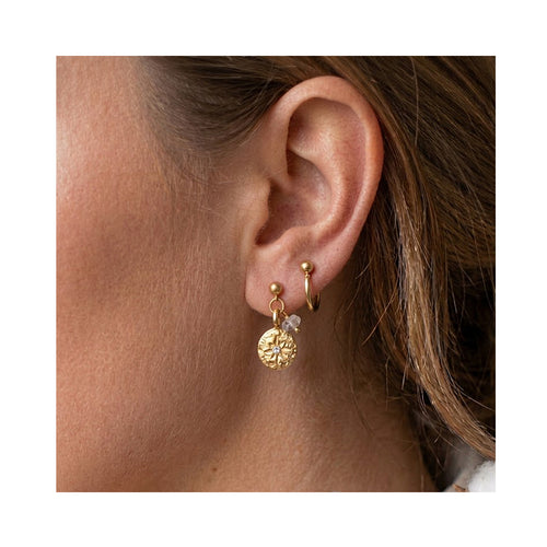 Earring April Birthstone - Inner Compass Herkimer Diamond