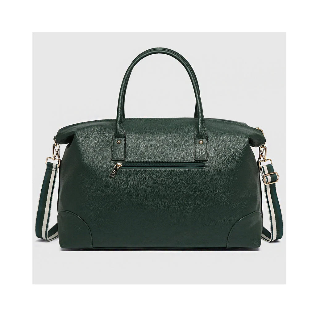 Alexis Stripe Weekender Travel Bag - Forest Green Stripe