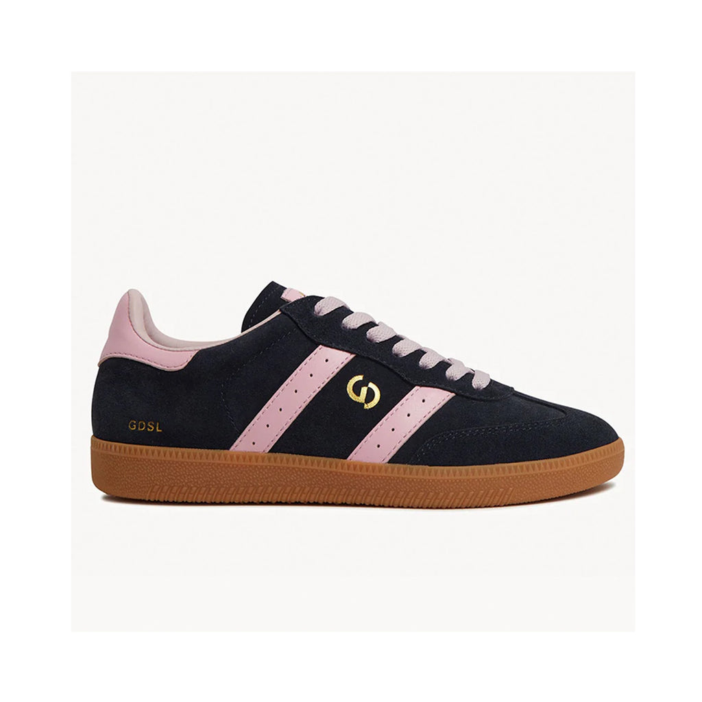 Shoe Parallel Trainer - Navy & Pink Suede