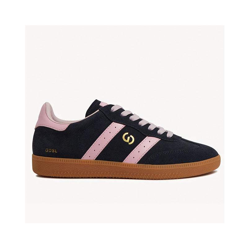 Shoe Parallel Trainer - Navy & Pink Suede