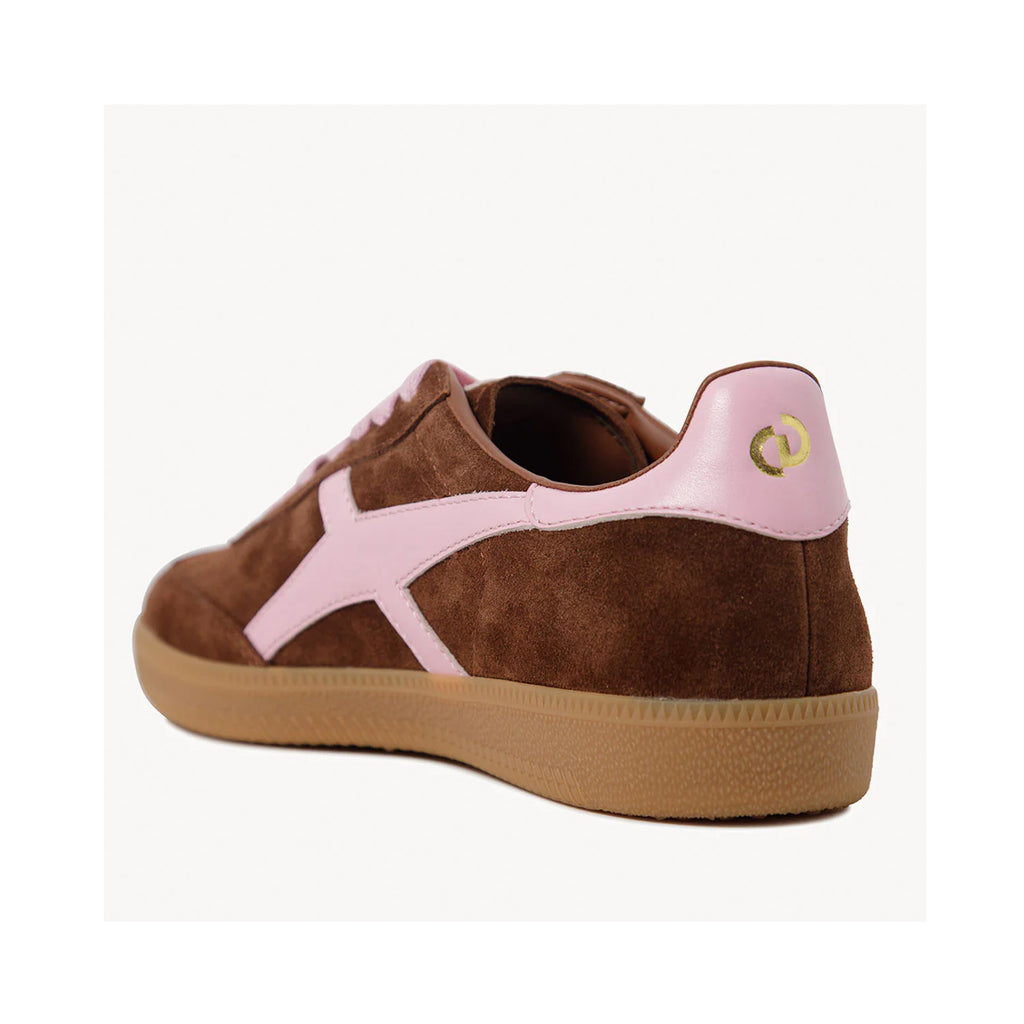 Shoe Crossroads Trainer - Coffee & Candy Pink Suede
