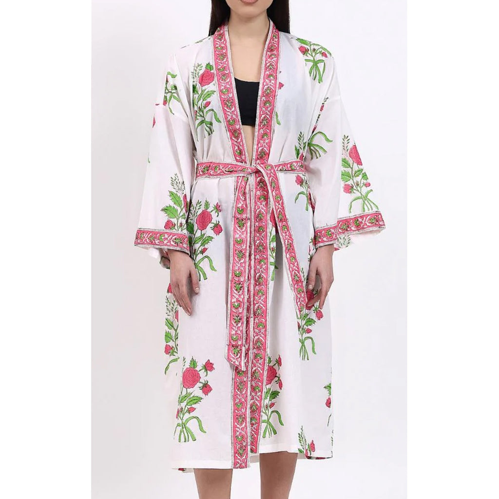 Kimono Cotton - Pink Rose