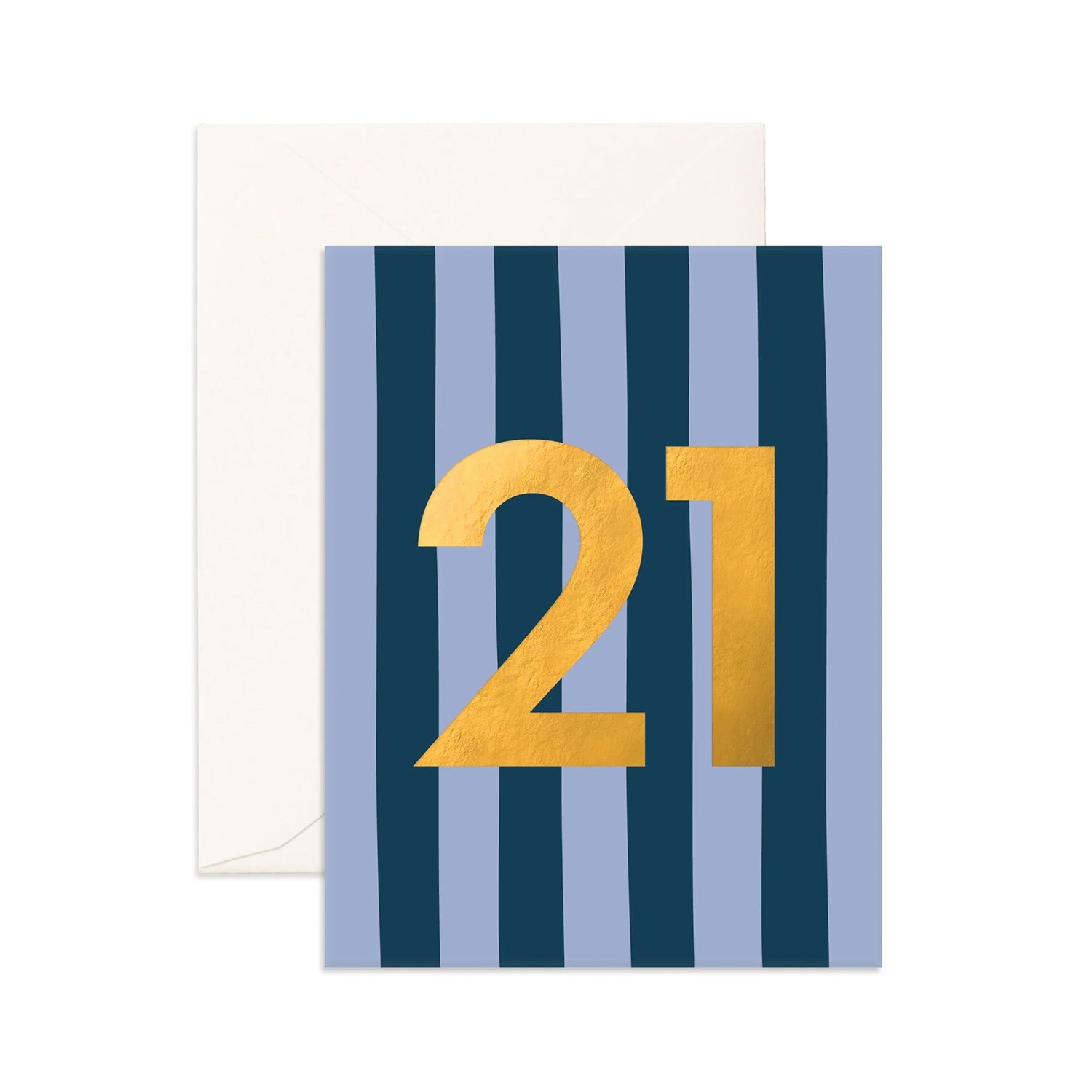 Card No. 21 Navy Stripe