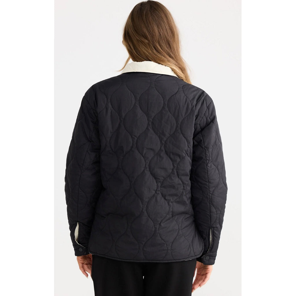Jacket Ellis Puffer - Black & Cream