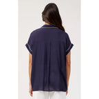 Top Positano Contrast Shirt - Navy