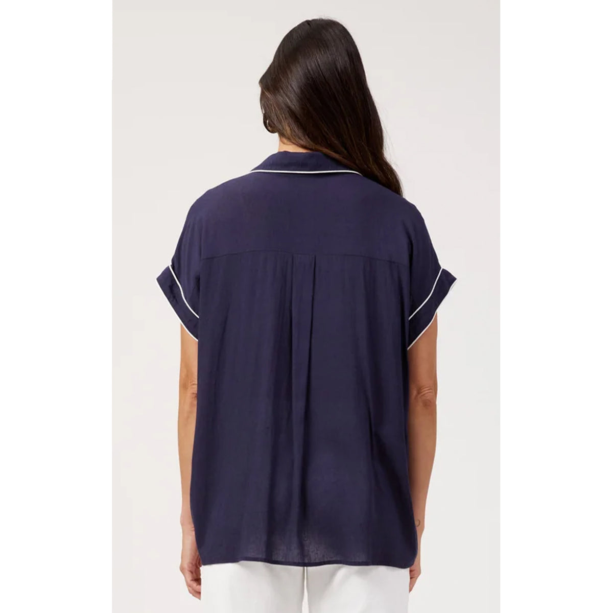 Top Positano Contrast Shirt - Navy