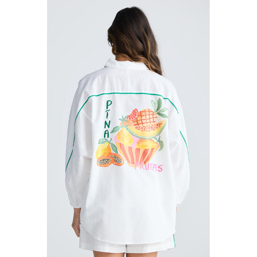 Top On Vacation Shirt - White Multi