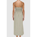 Dress Lisara Midi - Khaki & White