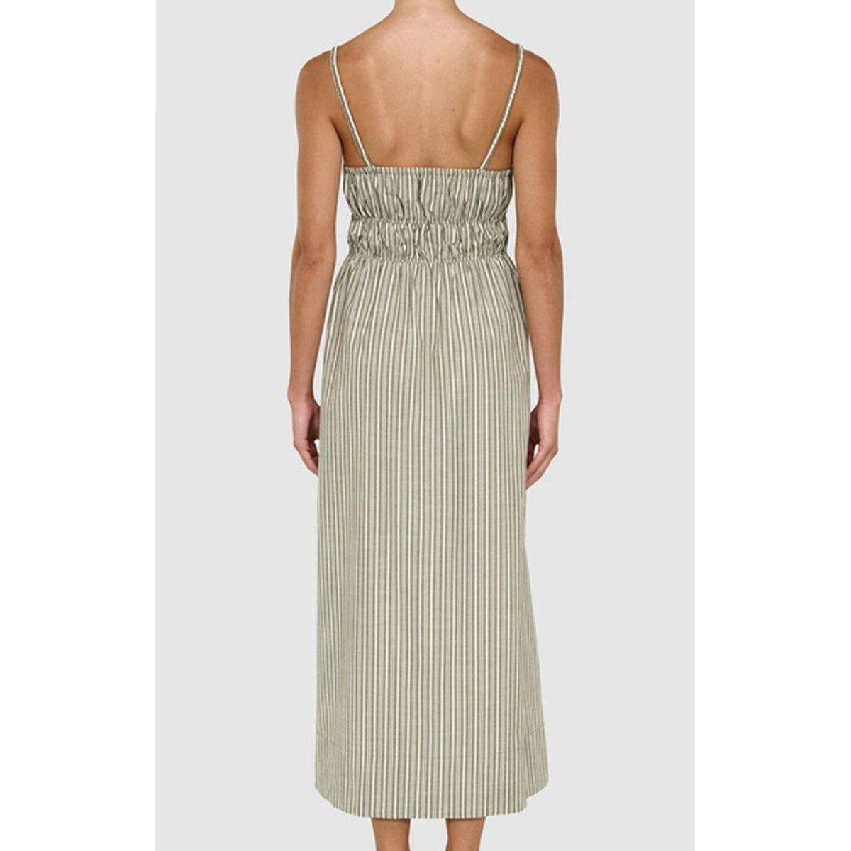 Dress Lisara Midi - Khaki & White