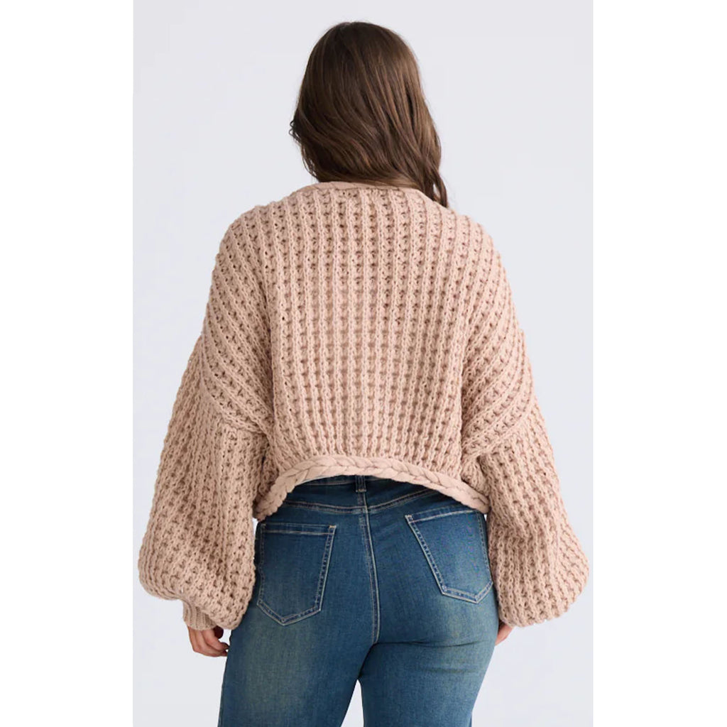 Cardigan Zinnia Tie - Latte