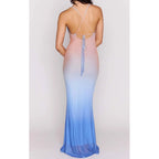 Dress Solstice Ombre Mesh Maxi