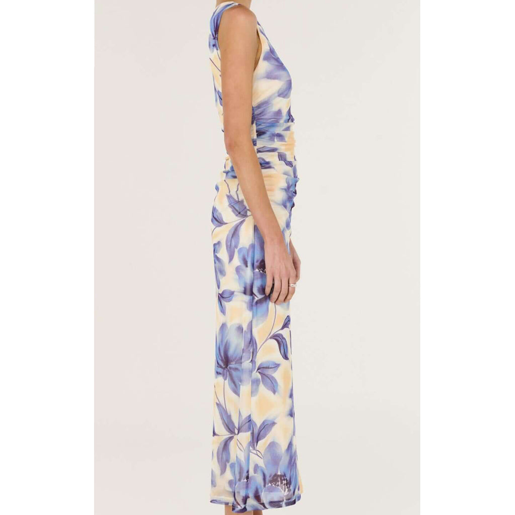Dress Fleur Mesh Midi - Blurred Floral