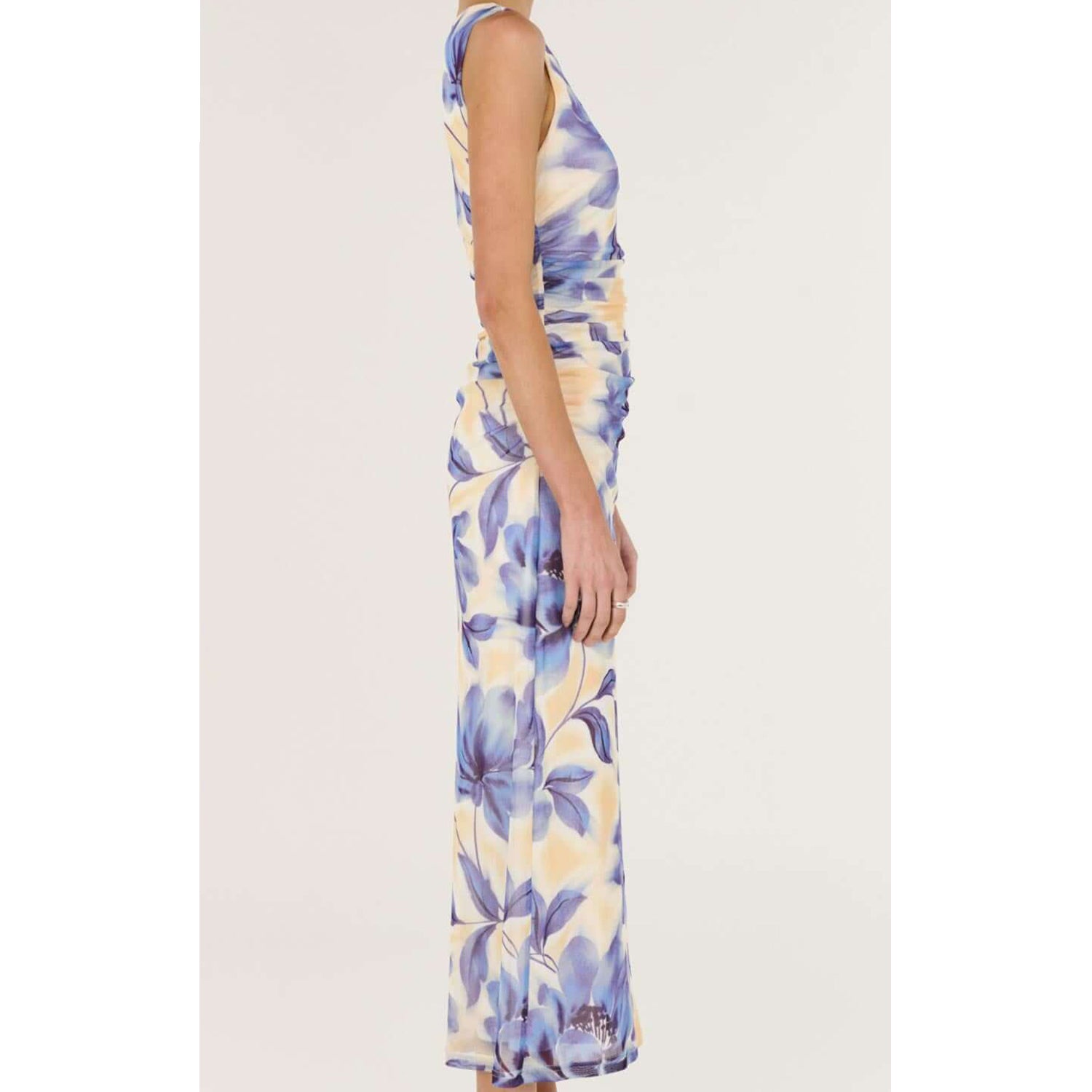 Dress Fleur Mesh Midi - Blurred Floral