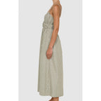 Dress Lisara Midi - Khaki & White