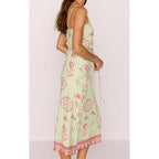 Dress Soleil Tie Waist Midi - Mermaid Stripe
