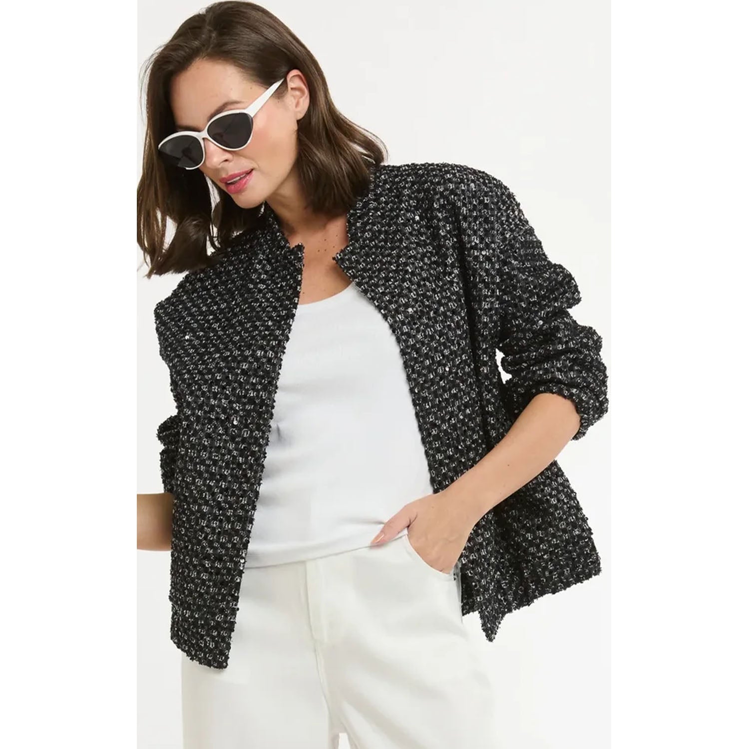 Jacket Sequin Black