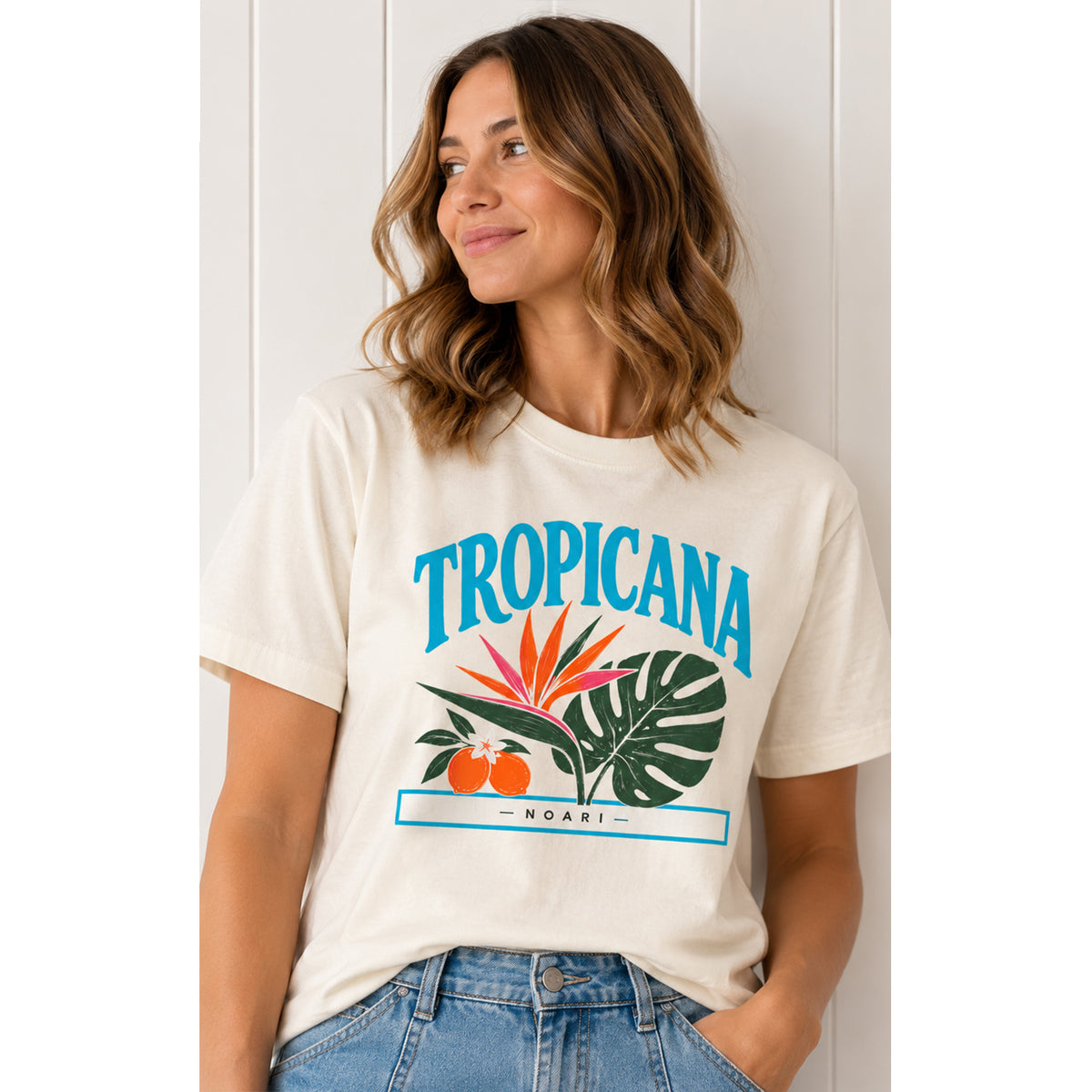 TShirt - Tropicana - Cream