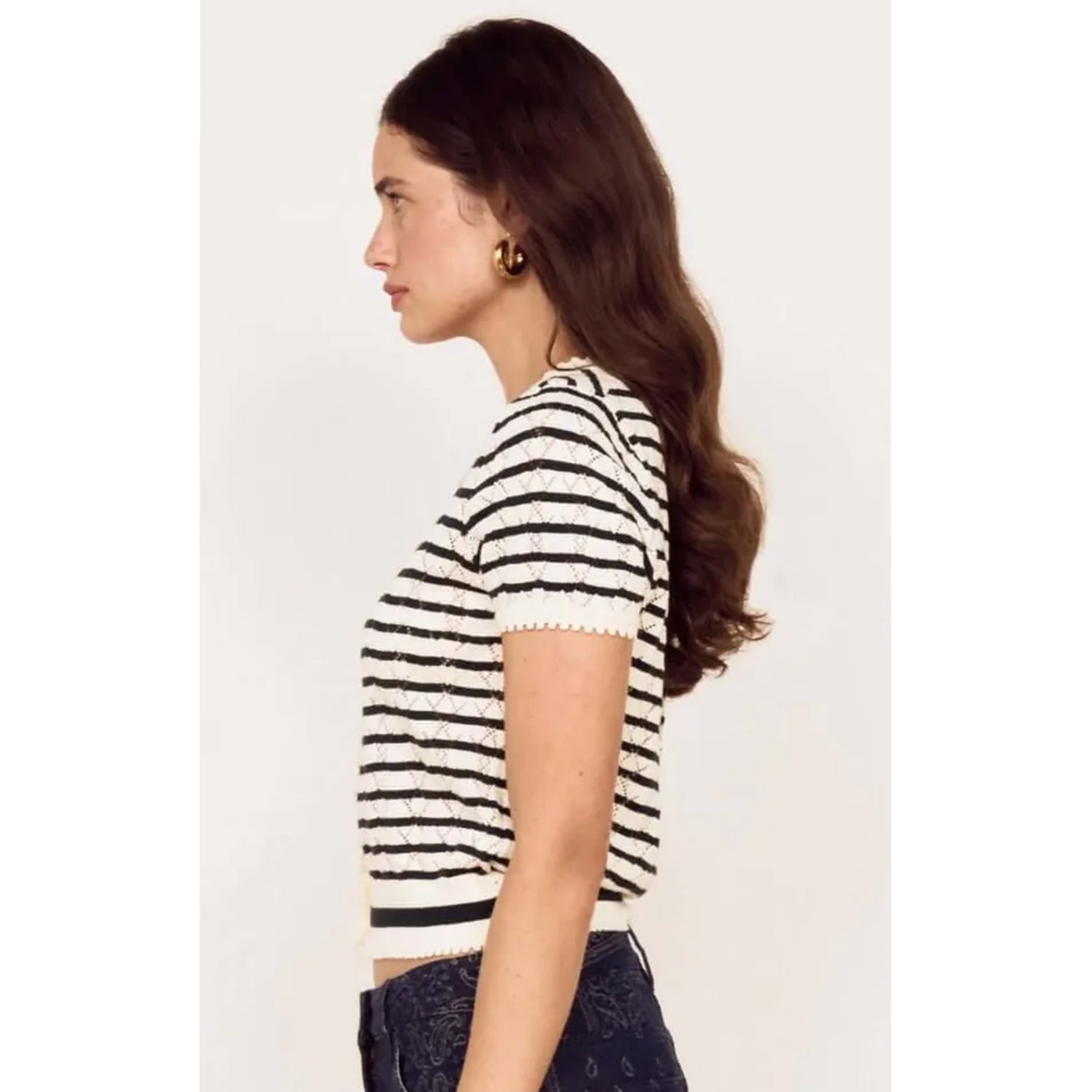 Knit Cardi Top Calla - Teal/Ivory