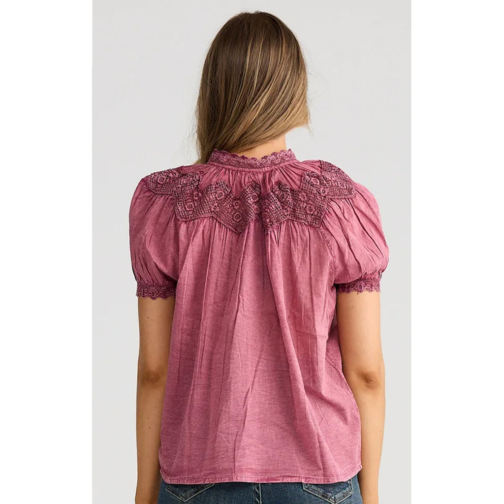 Top Phoebe Blouse - Burgundy