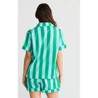 Pyjama Set Namaste - Aqua Green Stripe