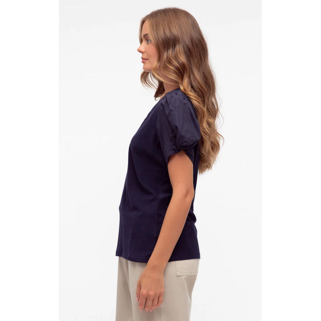 Top Twist Sleeve Tee - Ink