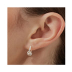 Earrings Triple Disc Hoop - Silver Plated
