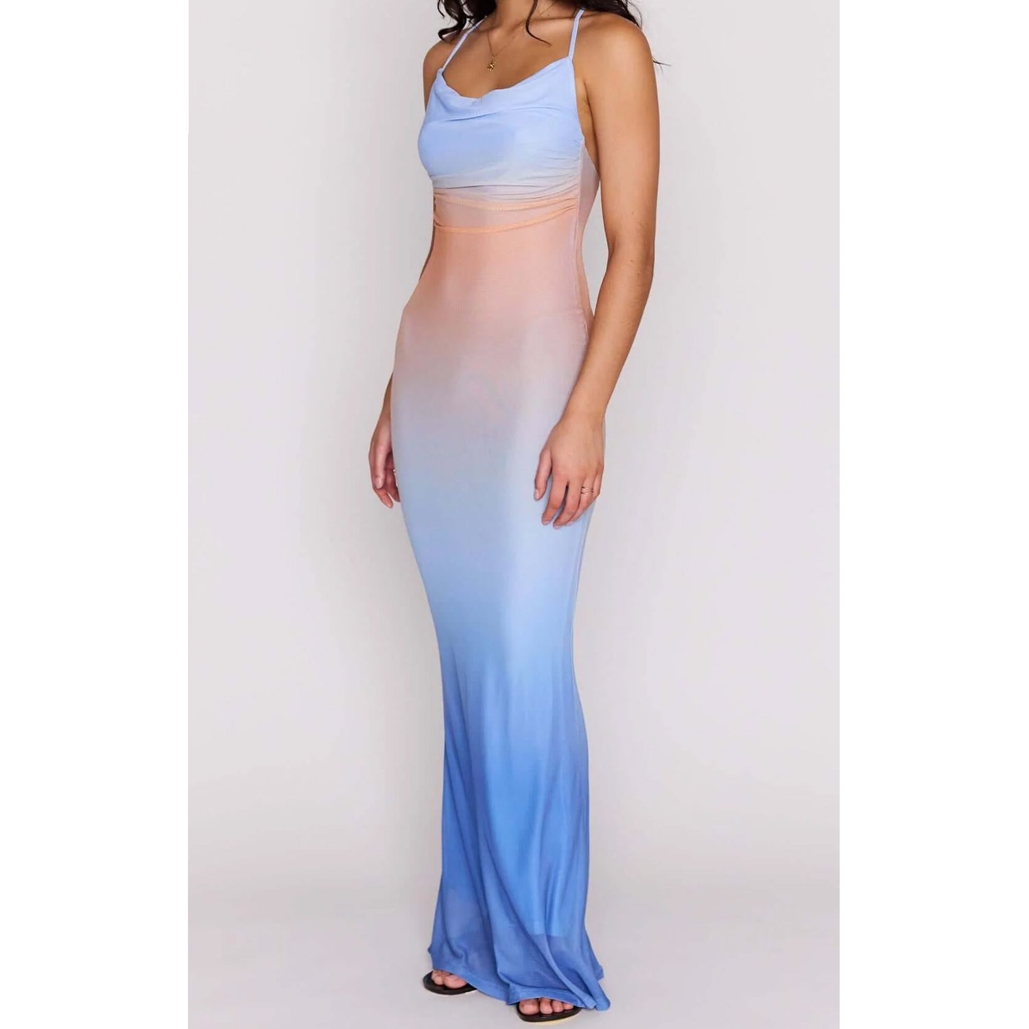 Dress Solstice Ombre Mesh Maxi