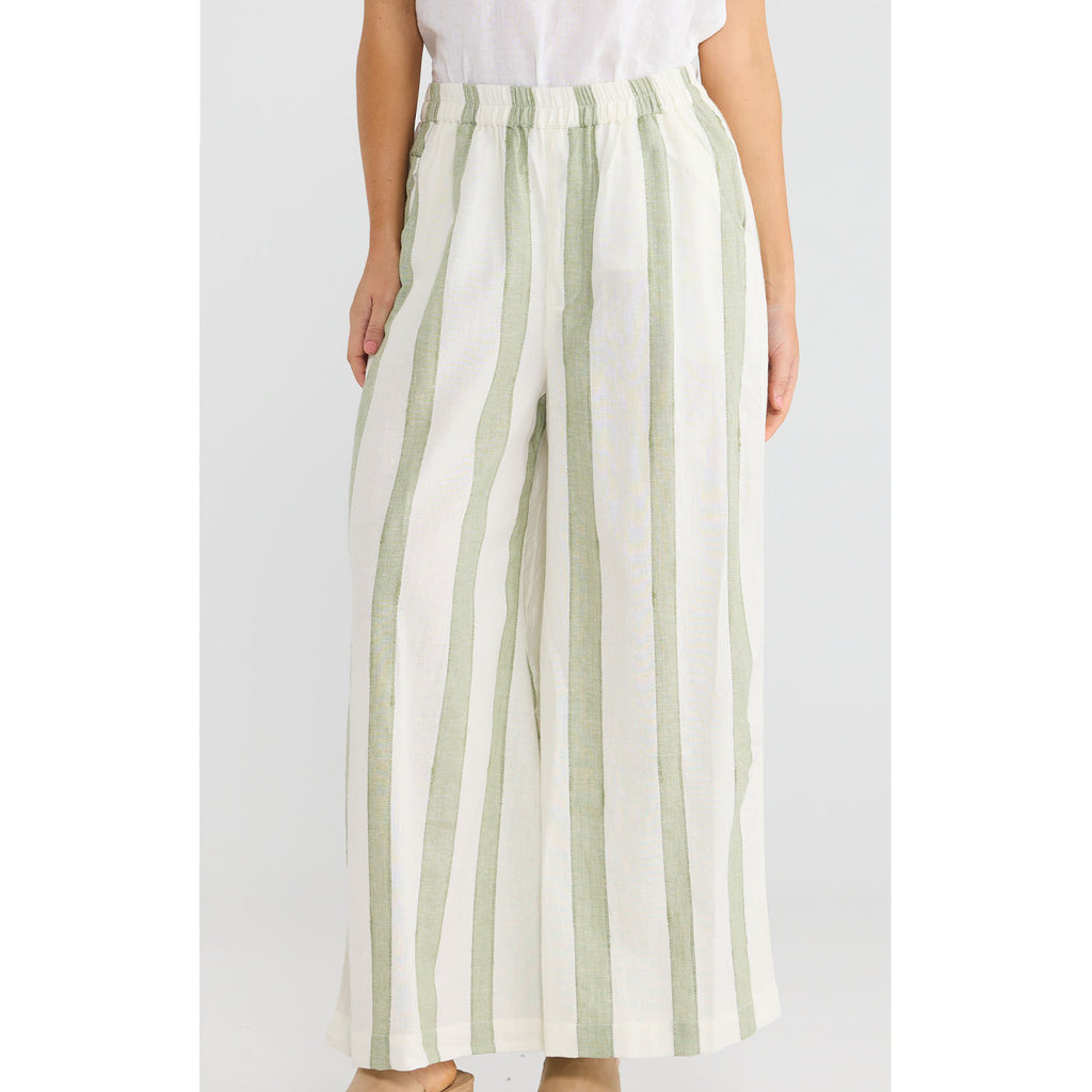 Pant Positano - Sage Shadow Stripe