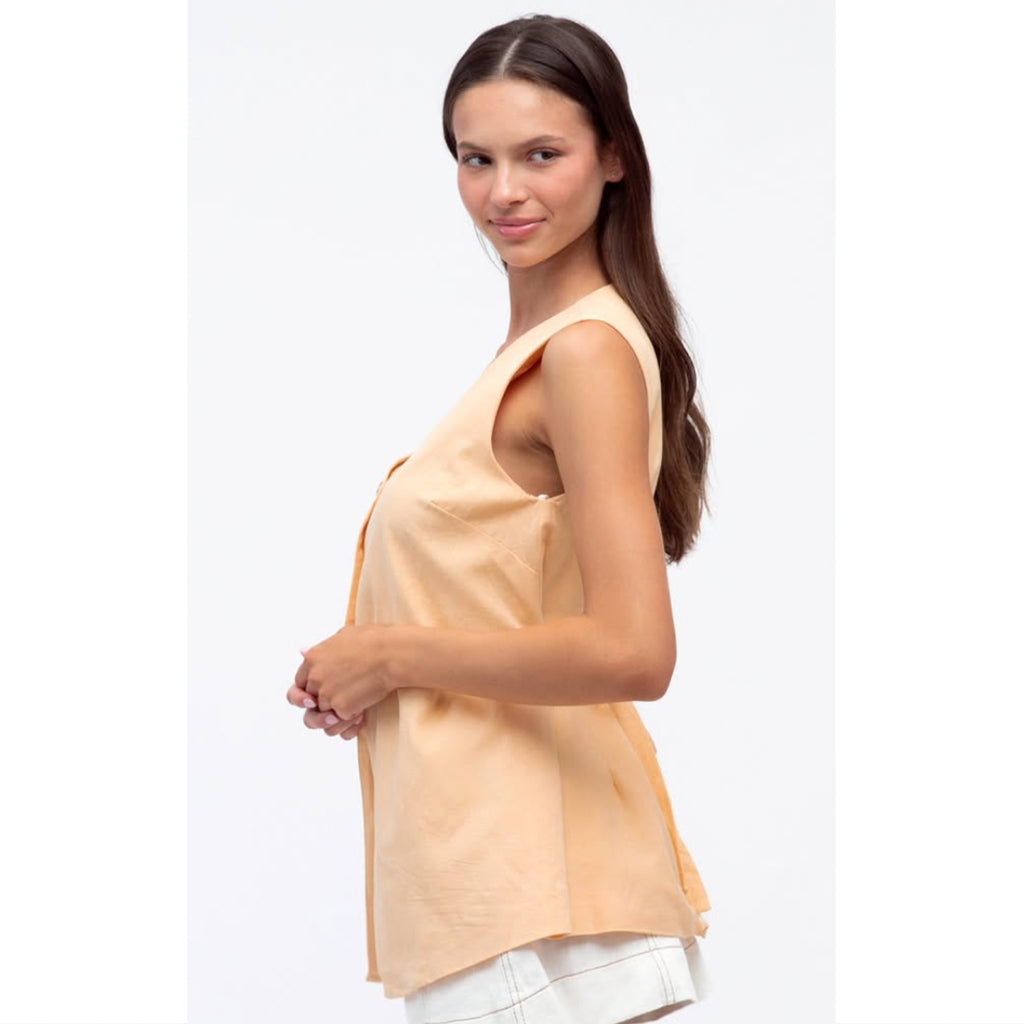 Top Zendaya Vest - Yellow