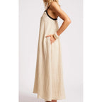 Dress Tank Maris Splice Maxi - Tusk / Black