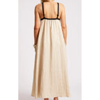 Dress Tank Maris Splice Maxi - Tusk / Black
