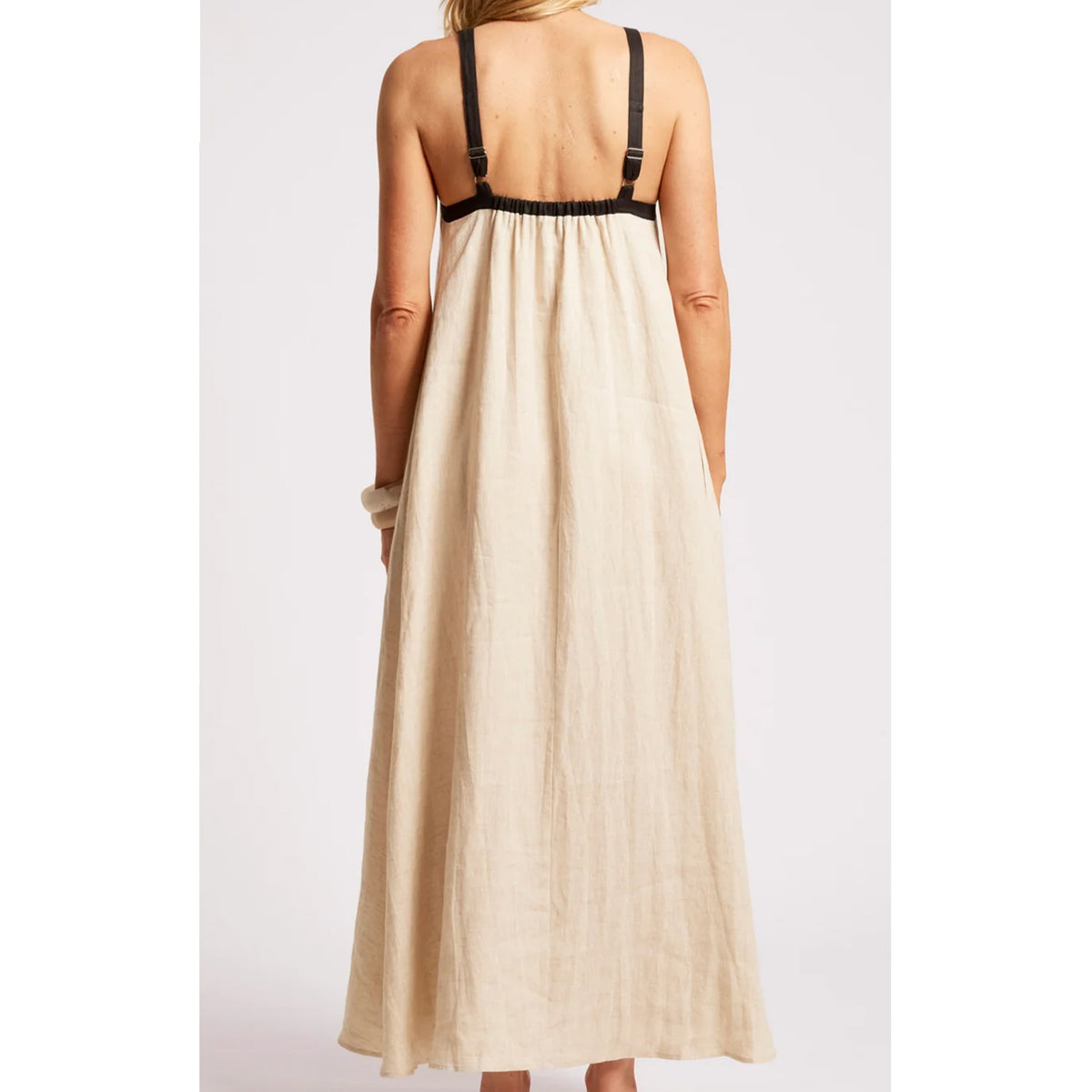 Dress Tank Maris Splice Maxi - Tusk / Black