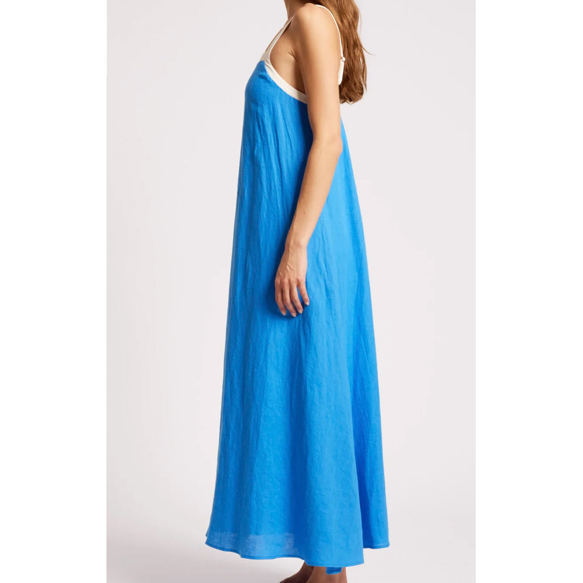 Dress Tank Maris Splice Maxi - Marine / White