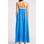 Dress Tank Maris Splice Maxi - Marine / White