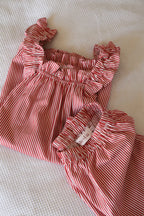 Lounge Set Stella - Red Pinstripe