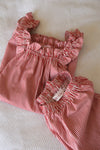 Lounge Set Stella - Red Pinstripe