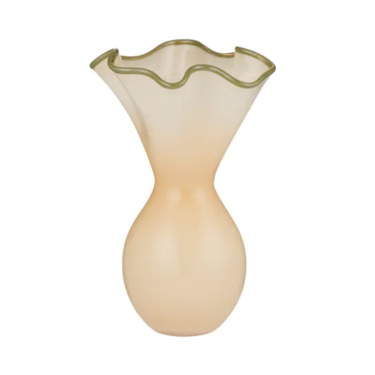 Vase Calvet Glass - Peach/Olive