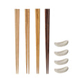 Chopsticks Wooden w Ceramic Rest